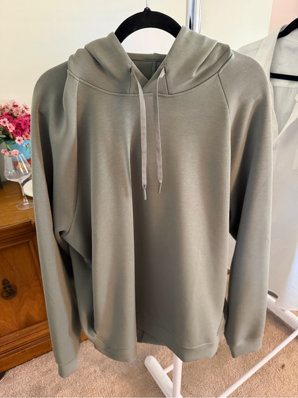 Lululemon Smooth Spacer Hoodie Men’s XXL Green Gray Pullover LM3GMVS